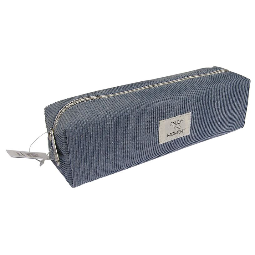 Trousse Scolaire En Velours Côtelé – 19x7x6 Cm, Grande Capacité (30-40 Stylos) – Étui à Crayons Simple Et Élégant Pour Ados, École, Bureau