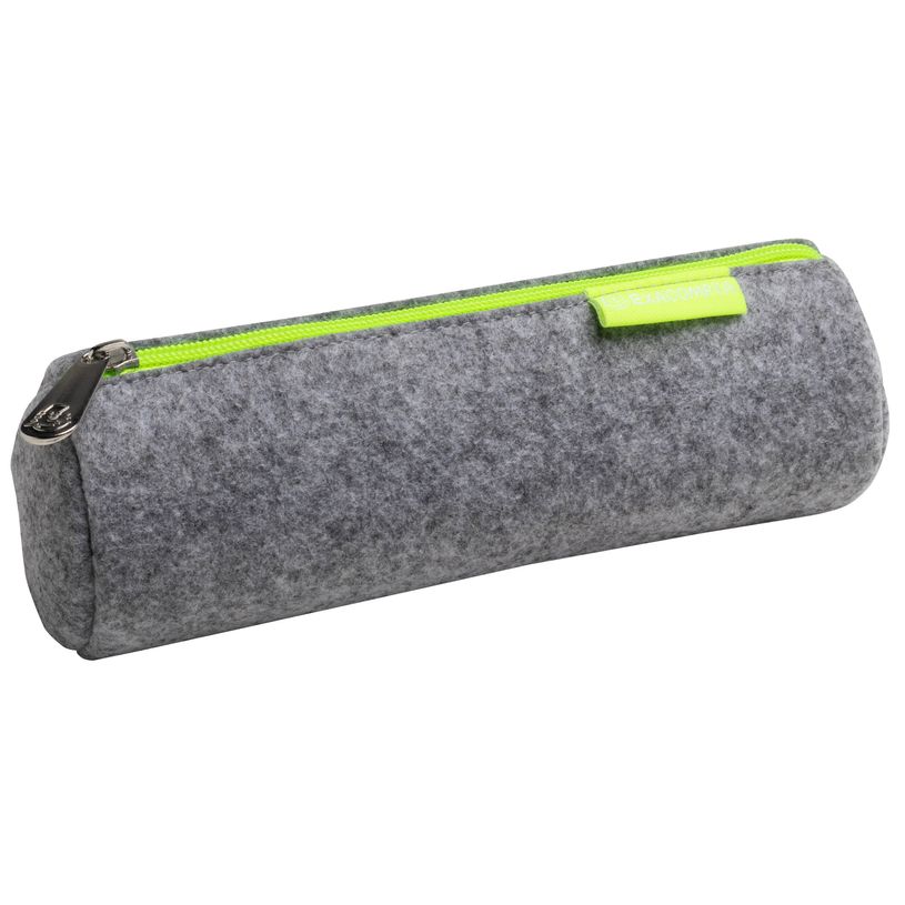 404051627719-Trousse ronde Yellow Neon - 1 compartiment - gris - Exacompta-P_405162771_1-0