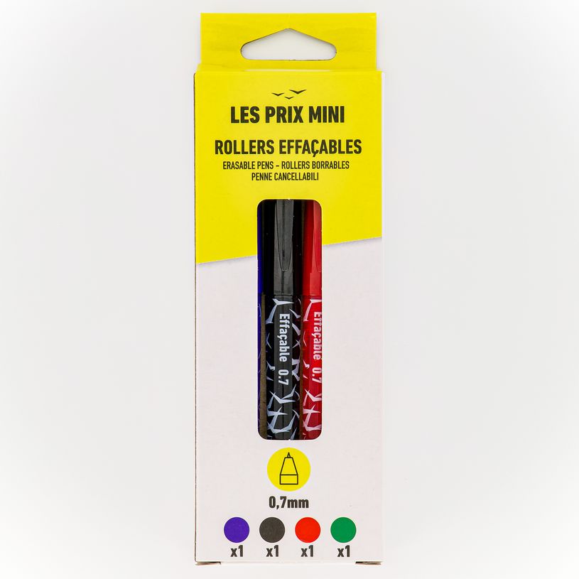 3539012004470-Les Prix Mini - Pack de 4 Stylos gel effaçables - couleurs assorties-P_405162782_3-0