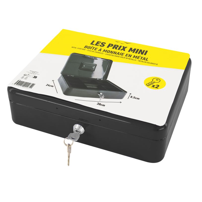 3539012004654-Les Prix Mini - Caisse à monnaie - 8 compartiments - 30 x 24 x 9 cm - noir-P_405162803_1-0