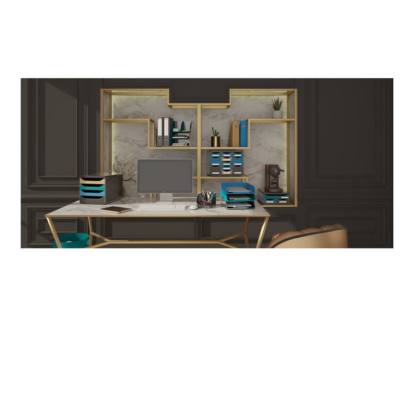 9002493105058-Exacompta NeoDeco - Module de classement 4 tiroirs - noir/bleu/or-P_405162831_4-4