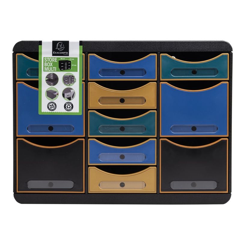 9002493135055-Exacompta Neo Deco - Module de classement 11 tiroirs - noir/multicolore-P_405162834_1-3