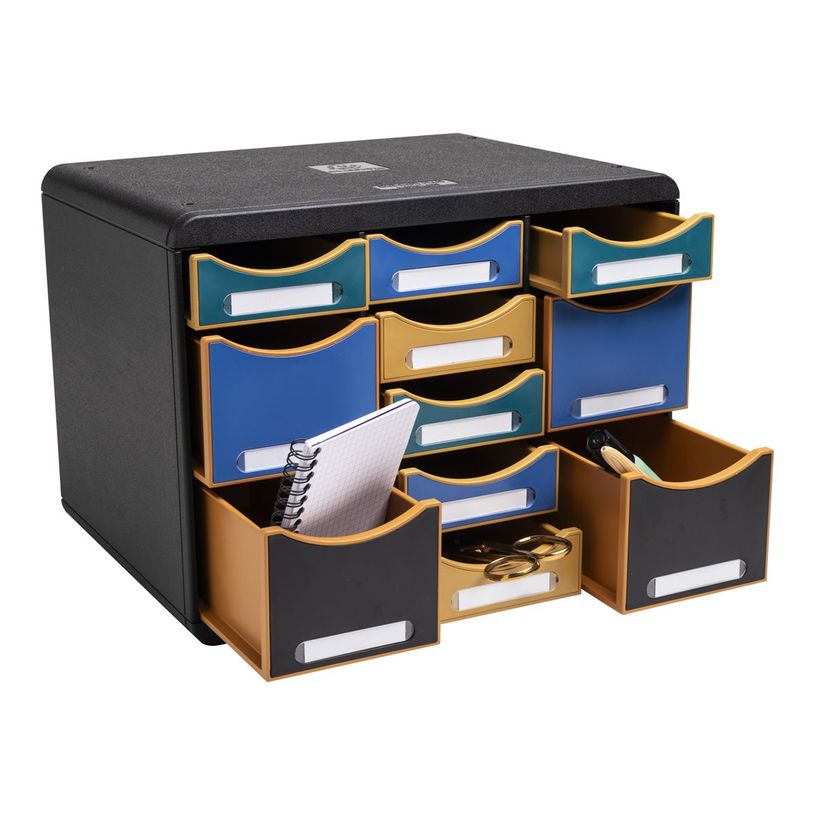 9002493135055-Exacompta Neo Deco - Module de classement 11 tiroirs - noir/multicolore-P_405162834_4-1