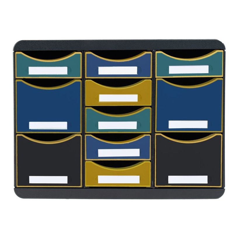 9002493135055-Exacompta Neo Deco - Module de classement 11 tiroirs - noir/multicolore-P_405162834_6-0