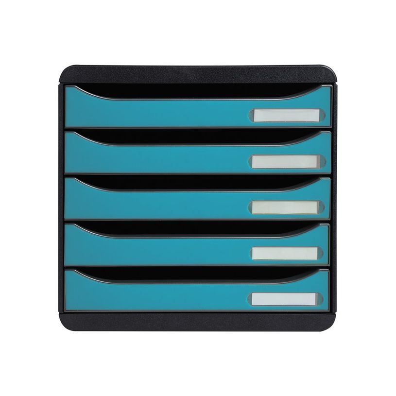 9002493309340-Exacompta Skandi - Module de classement 5 tiroirs - bleu Pacifique-P_405162851_1-0