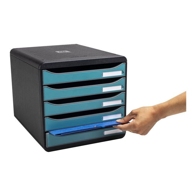 9002493309340-Exacompta Skandi - Module de classement 5 tiroirs - bleu Pacifique-P_405162851_2-1