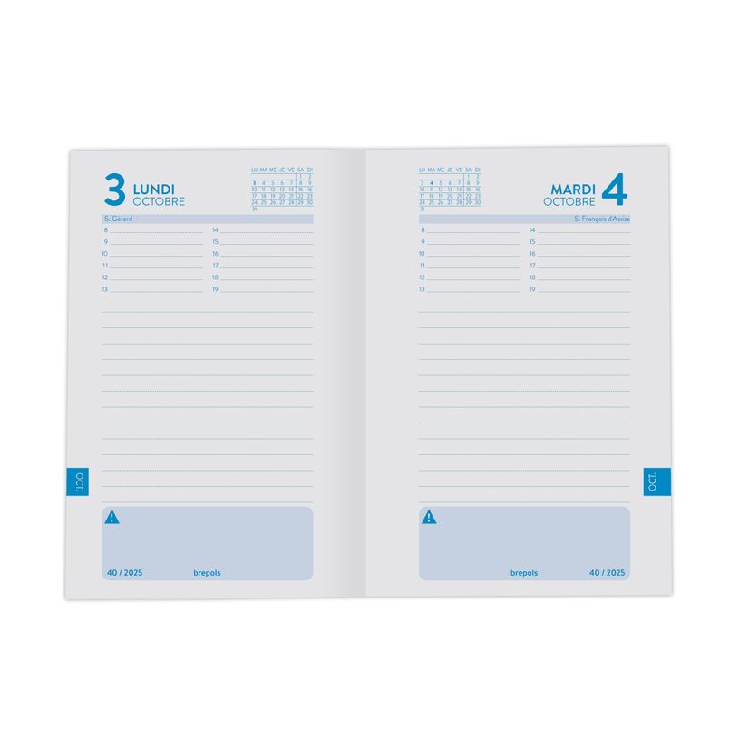 5412303377973-Agenda Cool zoo - 1 jour par page - 11,5 x 16,9 cm - 2 couleurs disponible - Brepols--1