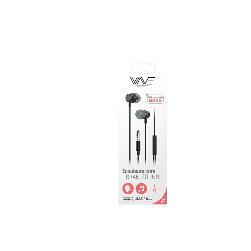 3701090670056-Wave Concept Urban Sound - Écouteurs filaire avec micro - intra-auriculaire - noir-P_405163103_5-6