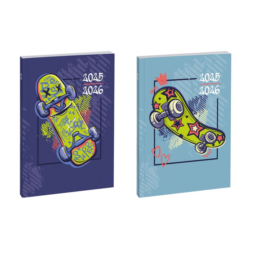 5412303377997-Agenda Urban skate - 1 jour par page - 11,5 x 16,9 cm - 2 modèles disponibles - Brepols-P_405163368_1-0