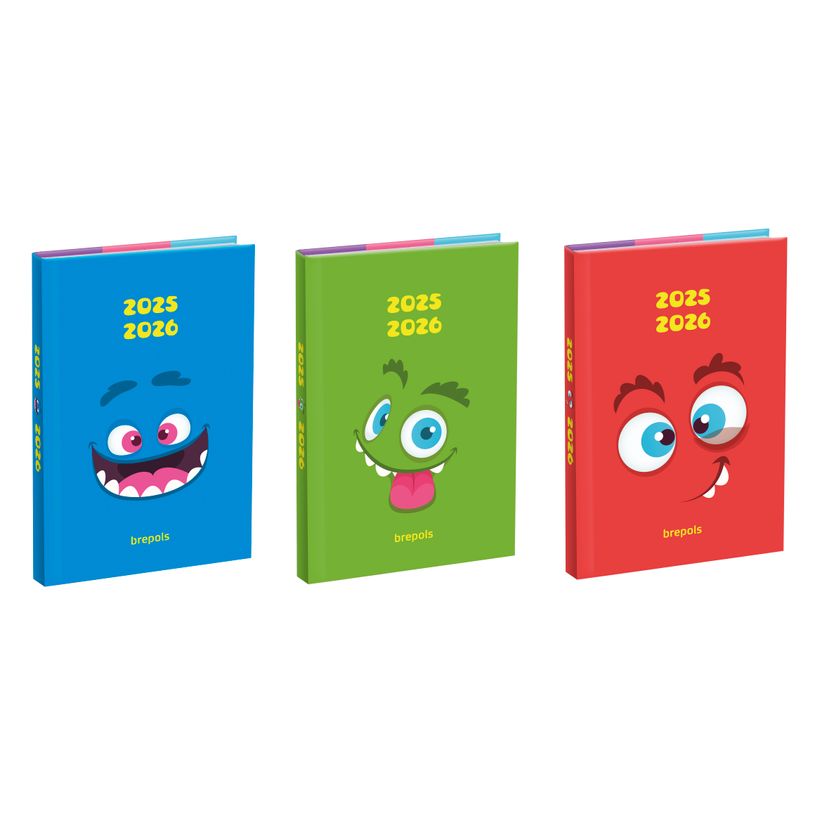 5412303378062-Agenda Monsters - 1 jour par page - 12 x 17,5 cm - 3 modèles disponibles - Brepols-P_405163371_1-0