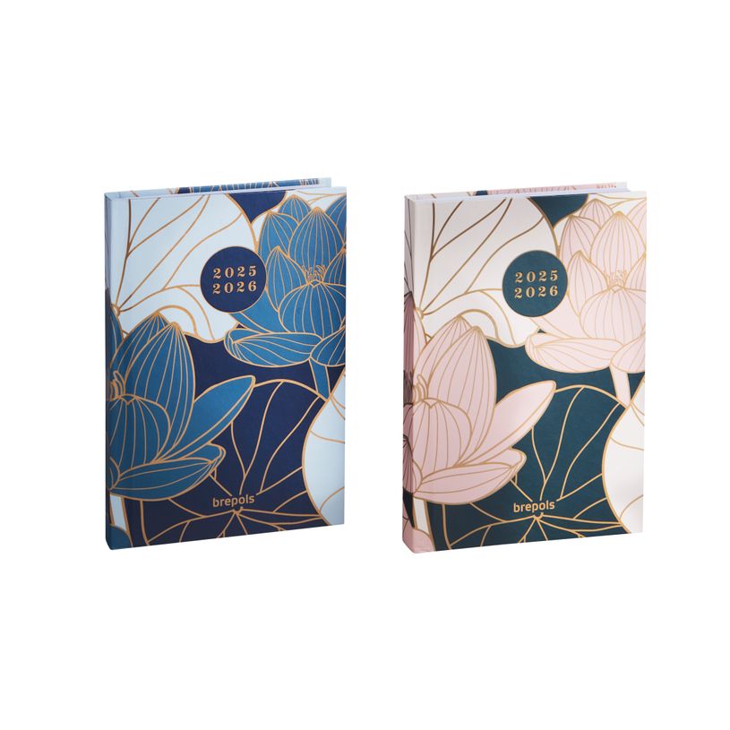 5412303378079-Agenda Floral&Leaves - 1 jour par page - 12 x 17,5 cm - 2 modèles disponibles - Brepols-P_405163372_1-0