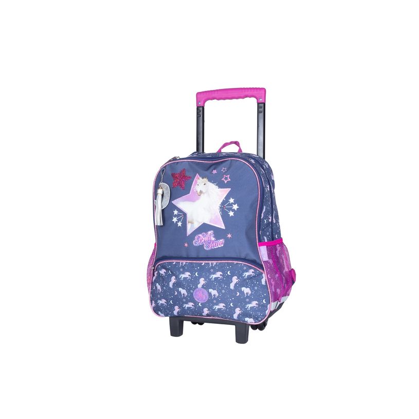 3661507522982-Sac à dos à roulettes Bella Sara Cosmic - 2 compartiments - gris - Kid'Abord-P_405163609_1-0