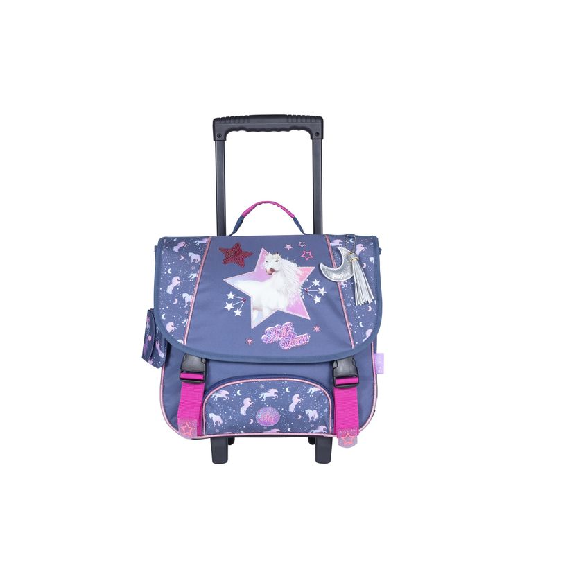 3661507524986-Cartable à roulettes Bella Sara Cosmic 38 cm - 2 compartiments - gris - Kid'Abord-P_405163611_3-2