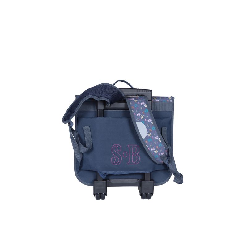 3661507924298-Cartable à roulettes Stalla Bianca Western - 2 compartiments - bleu marine - Kid'Abord-P_405163622_2-1
