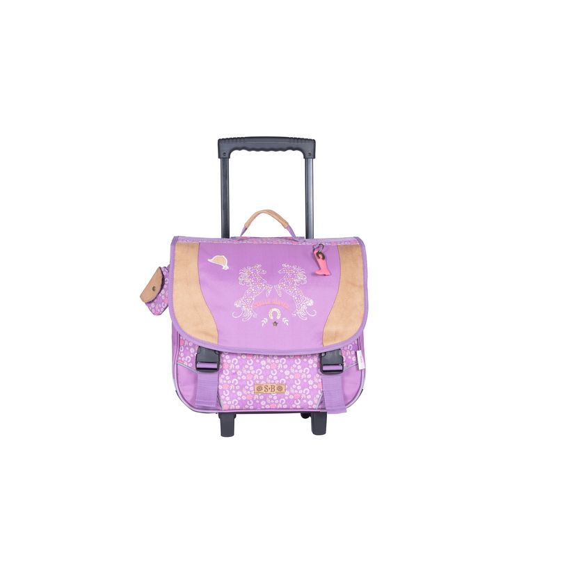 3661507924281-Cartable à roulettes Stalla Bianca Flower - 2 compartiments - parme - Kid'Abord-P_405163628_1-0