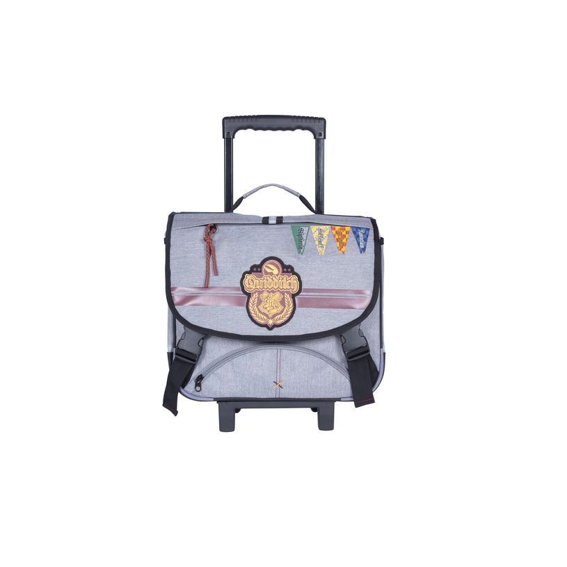 3661507524894-Cartable à roulettes Harry Potter Quidditch - 2 compartiments - gris - Kid'Abord-P_405163668_1-0