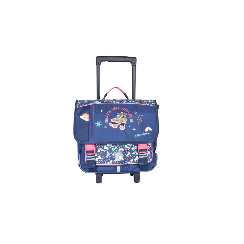 3661507024295-Cartable à roulettes KIP Roller - 2 compartiments - bleu marine - Kid'Abord-P_405163698_1-0