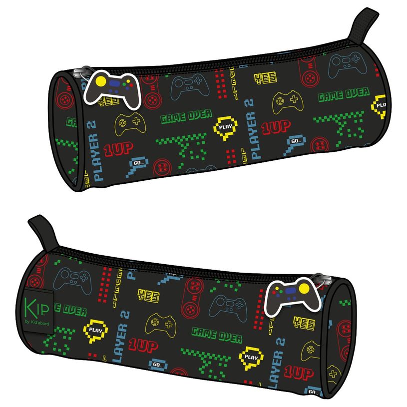 3661507028743-Trousse ronde KIP Gamer next level - 1 compartiment - noir - Kid'Abord-P_405163709_1-0
