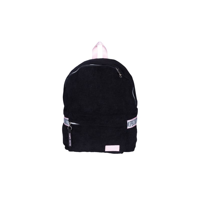 3661507320410-Sac à dos Camps Basic Corduroy - 1 compartiment - velours noir - Kid'Abord-P_405163733_1-0