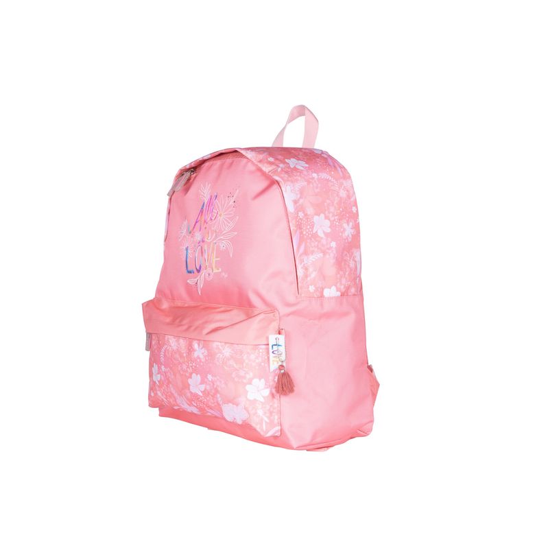 3661507220581-Sac à dos Ettavee All is love - 1 compartiment - fleurs rose - Kid'Abord-P_405163762_1-0