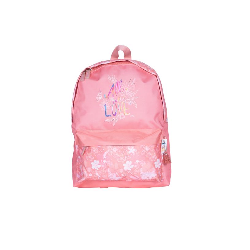 3661507220581-Sac à dos Ettavee All is love - 1 compartiment - fleurs rose - Kid'Abord-P_405163762_3-2