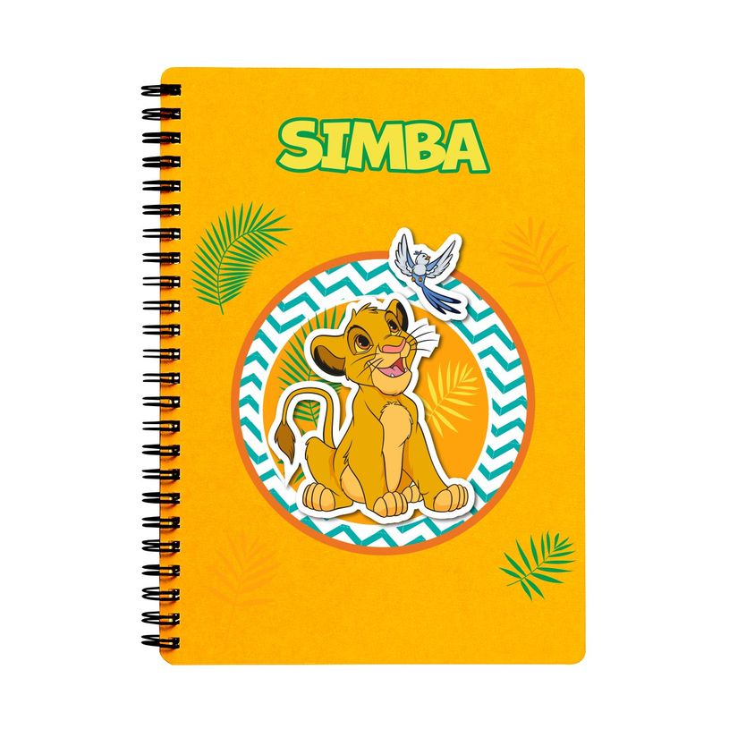 3666311025209-Cahier de textes à spirale Le Roi Lion - 18 x 22 cm - jaune - Bagtrotter-P_405163894_1-0