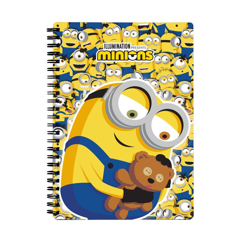 3666311025186-Cahier de textes à spirale Les Minions - 18 x 22 cm - jaune - Bagtrotter-P_405163895_1-0