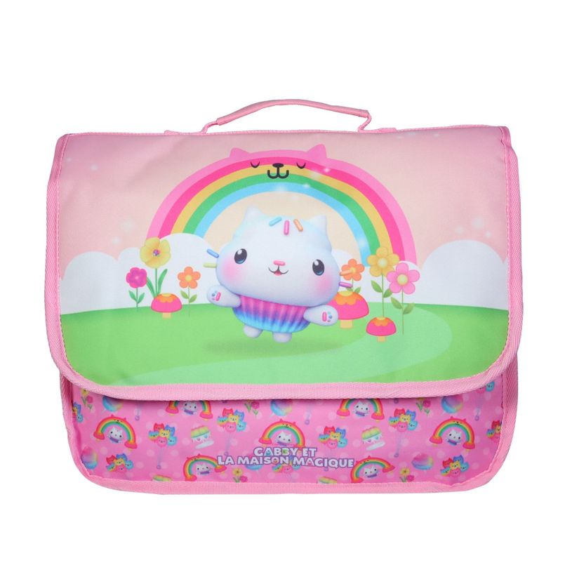 3666311024165-Cartable maternelle Gabby et la maison magique - 1 compartiment - rose - Bagtrotter-P_405163905_1-0