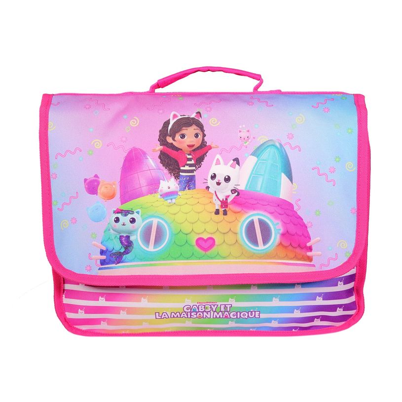 3666311024110-Cartable maternelle Gabby et la maison magique - 1 compartiment - violet - Bagtrotter-P_405163906_1-0