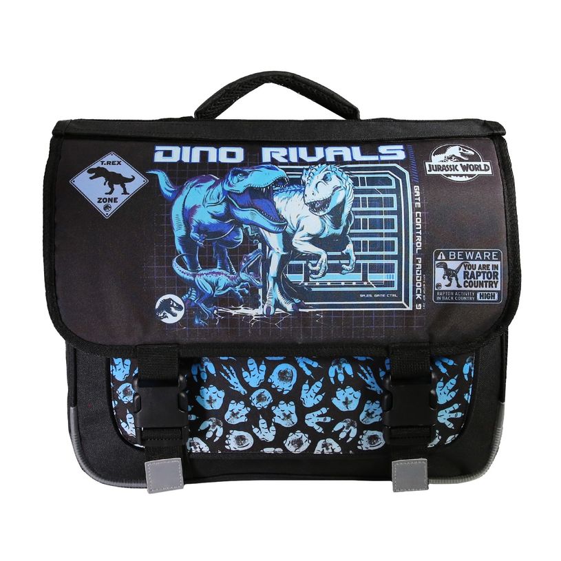 3666311025018-Cartable avec rabat réversible Jurassic World - 2 compartiments - noir - Bagtrotter-P_405163912_2-1