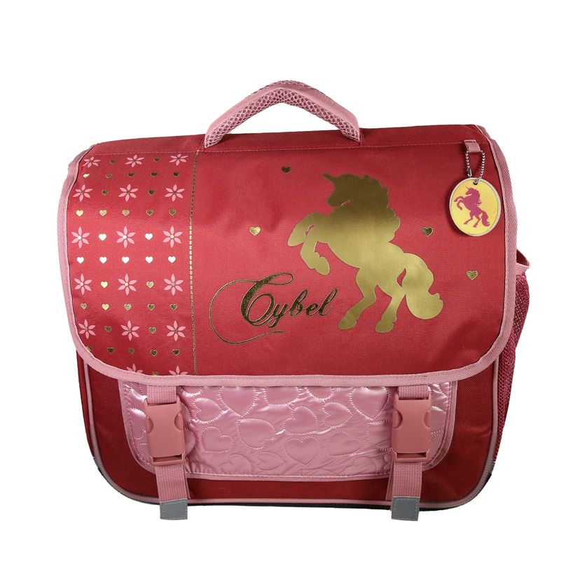 3666311026084-Cartable Cybel Phileas - 38 cm - 2 compartiments - rose - Bagtrotter-P_405163916_1-0