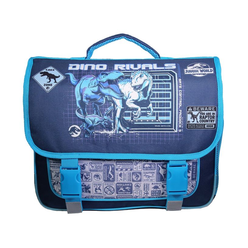 3666311022055-Cartable Jurassic World - 38 cm - 2 compartiments - bleu - Bagtrotter-P_405163919_1-0