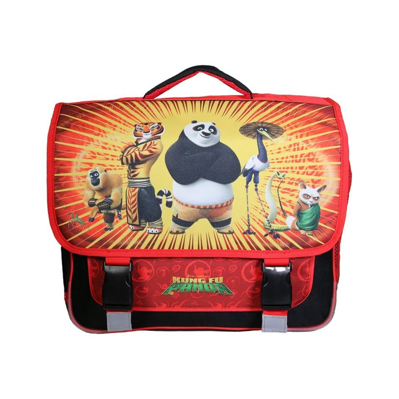 3666311022260-Cartable Kung Fu Panda - 38 cm - 2 compartiments - rouge - Bagtrotter-P_405163921_4-3