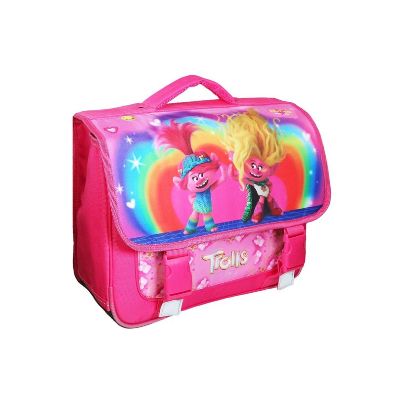 3666311023083-Cartable Les Trolls - 38 cm - 2 compartiments - rose - Bagtrotter-P_405163924_7-4