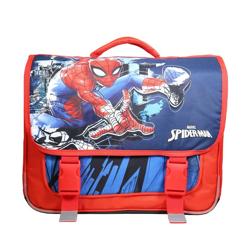 3666311020099-Cartable Spiderman - 38 cm - 2 compartiments - bleu - Bagtrotter-P_405163935_1-0