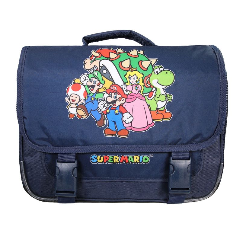 3666311023281-Cartable Super Mario - 38cm -  2 compartiments - marine - Bagtrotter-P_405163936_1-0