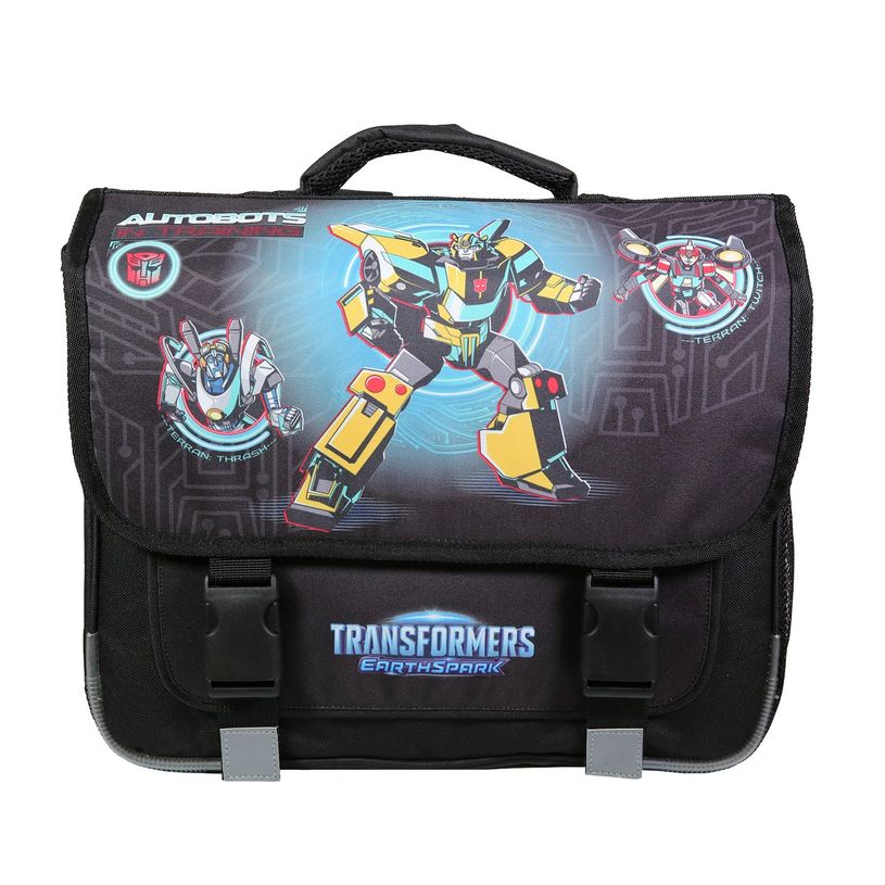 3666311020259-Cartable Transformers - 38 cm - 2 compartiments - noir - Bagtrotter-P_405163939_1-0