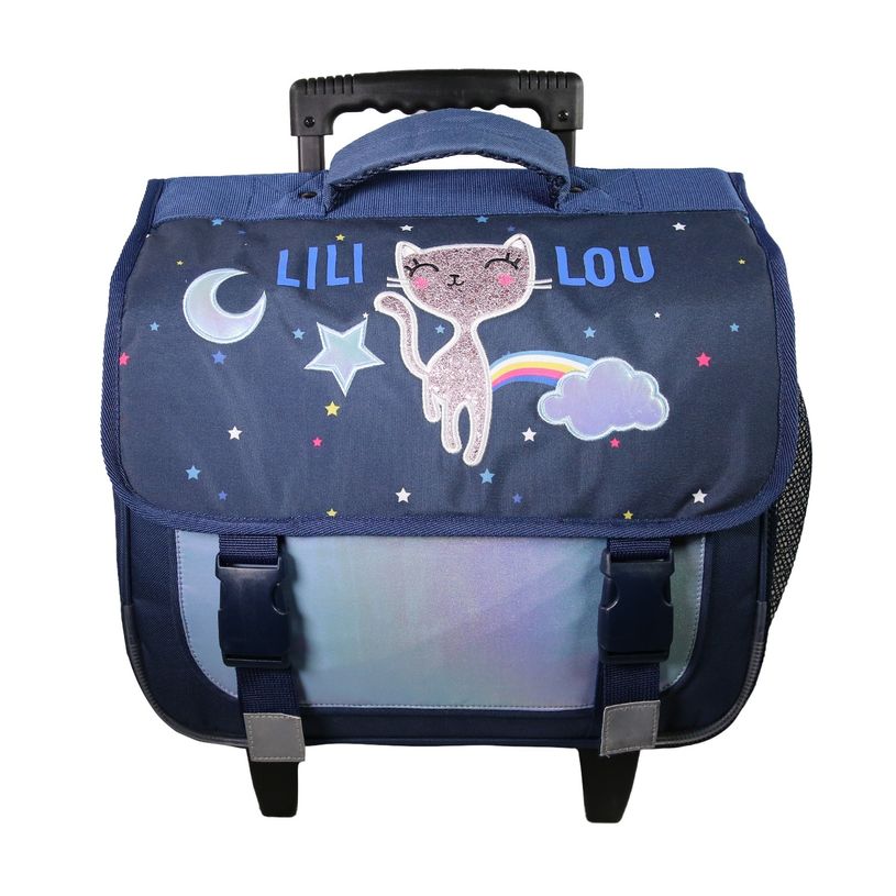 3666311021546-Cartable à roulettes Lili Lou - 2 compartiments - bleu - Bagtrotter-P_405163949_1-0