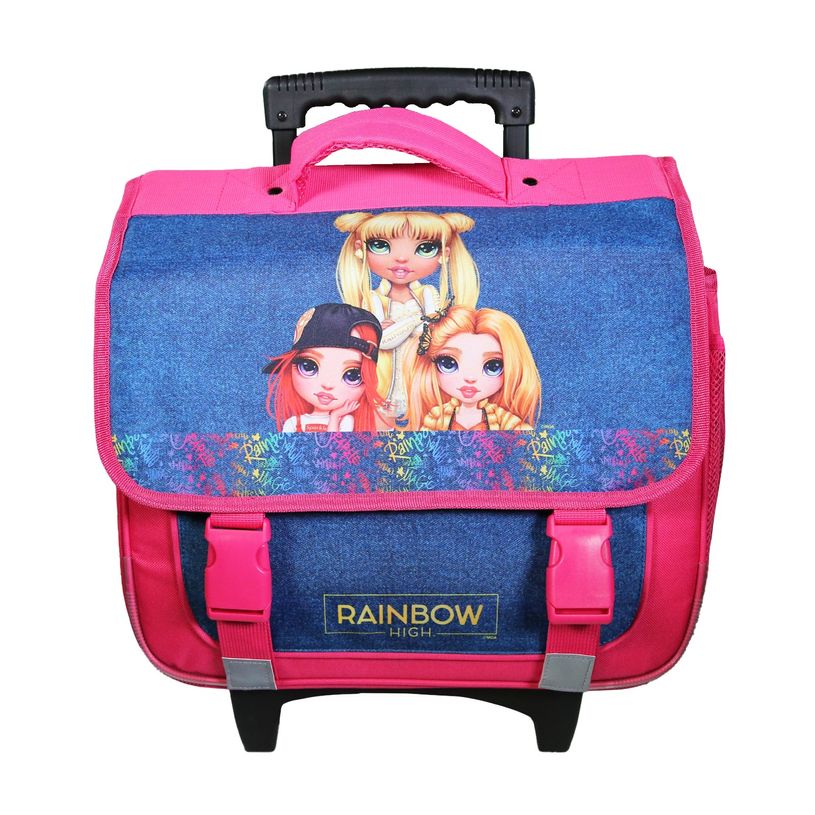 3666311022338-Cartable à roulettes Rainbow High - 2 compartiments - multicolore - Bagtrotter-P_405163952_1-0