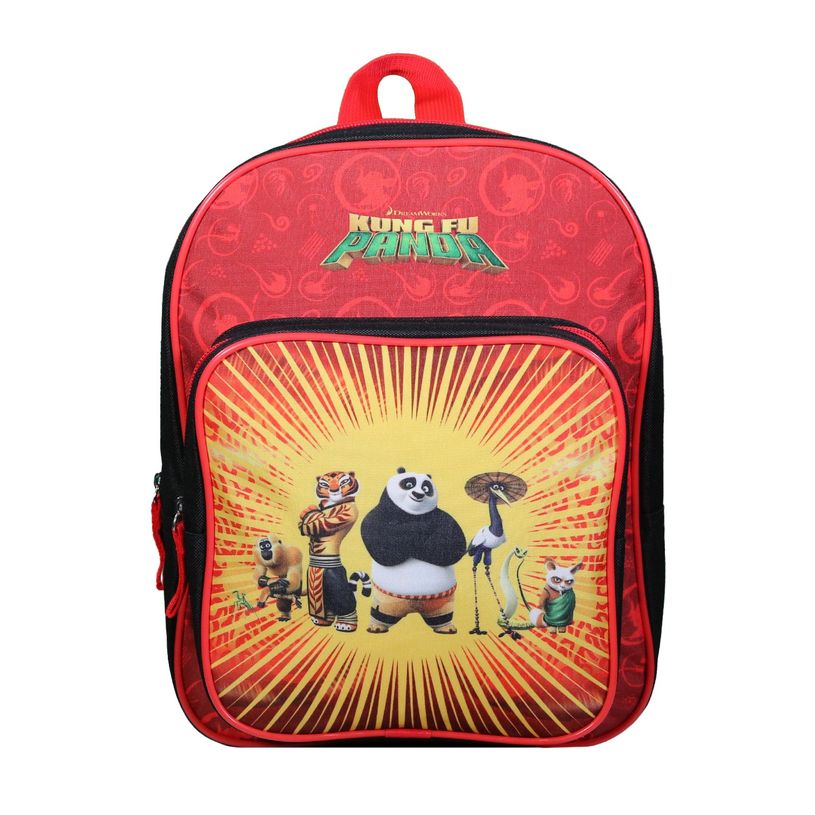 3666311022284-Sac à dos maternelle Kung Fu Panda - 1 compartiment - rouge - Bagtrotter-P_405163980_1-0
