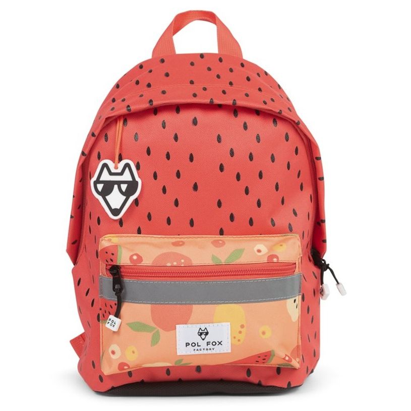 3663842008169-Sac à dos maternelle Tutti Frutti - 1 compartiment - 11L - rouge - Pol Fox--8