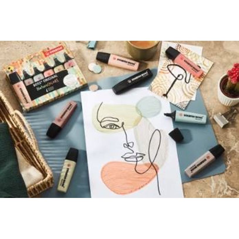 4006381603140-STABILO BOSS ORIGINAL NATURE COLORS - Pack de 6 surligneurs - couleurs assorties--4