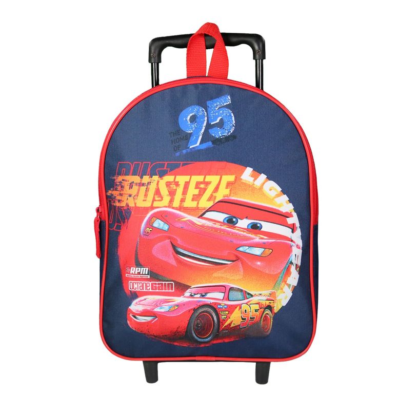 3666311022994-Sac maternelle à roulettes Cars - 1 compartiment - bleu - Bagtrotter-P_405164009_1-0