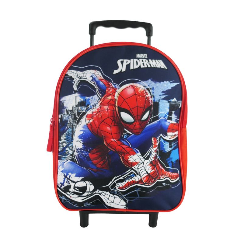 3666311020136-Sac maternelle à roulettes Spiderman - 1 compartiment - bleu - Bagtrotter-P_405164021_1-0