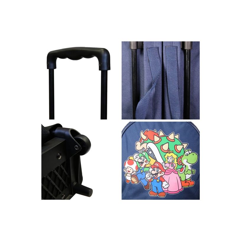 3666311023298-Sac maternelle à roulettes Super Mario - 1 compartiment - bleu - Bagtrotter-P_405164022_6-5
