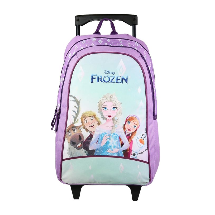 3666311022758-Sac à dos à roulettes La Reine des Neiges - 2 compartiments - violet - Bagtrotter-P_405164032_1-0