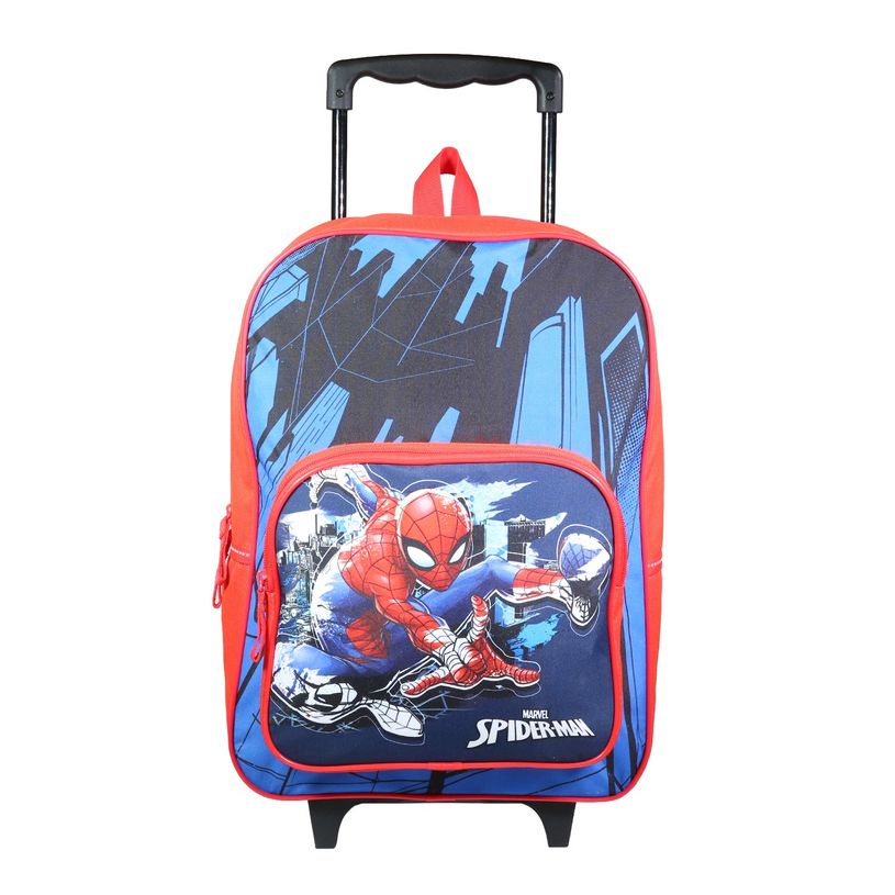 3666311020129-Sac à dos à roulettes Spiderman - 1 compartiment - bleu - Bagtrotter-P_405164038_1-0
