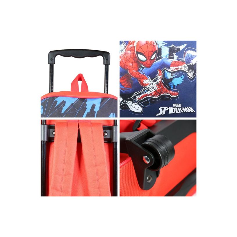 3666311020129-Sac à dos à roulettes Spiderman - 1 compartiment - bleu - Bagtrotter-P_405164038_8-8