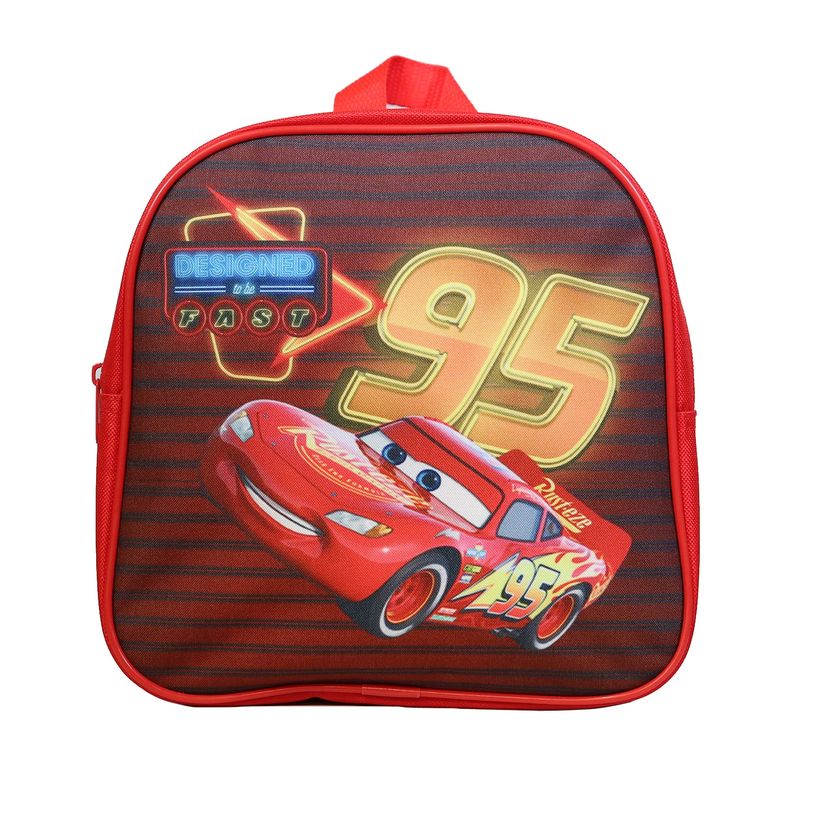 3666311023007-Sac goûter maternelle Cars - 1 compartiment - rouge - Bagtrotter-P_405164044_1-0