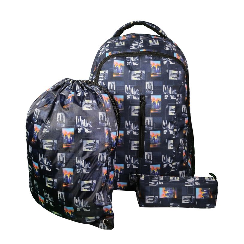 3666311018065-Sac à dos + sac gym + trousse 2 compartiments - city - Bagtrotter-P_405164062_1-0